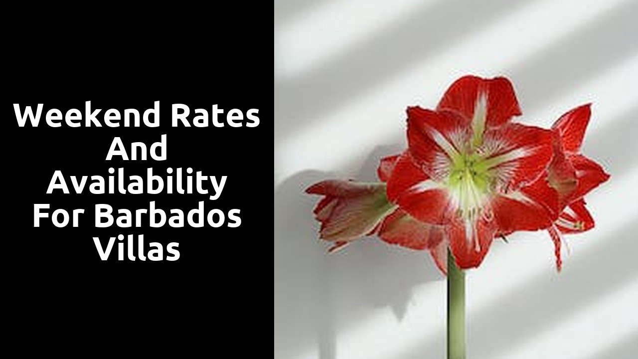 Weekend rates and availability for Barbados villas